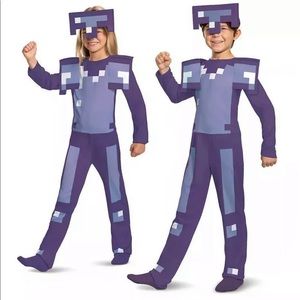 Minecraft Kids Enchanted Diamond Armor Costume New